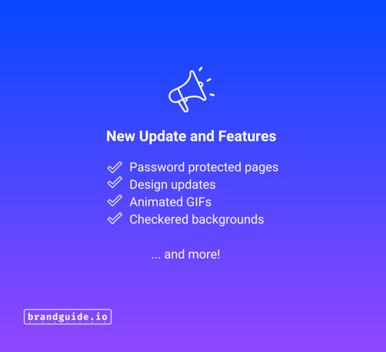 brandguide.io’s Latest Release: Single Page Locking, Support for Animated GIFs, and More