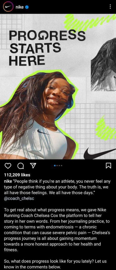 example of nike tone of voice. Customer story