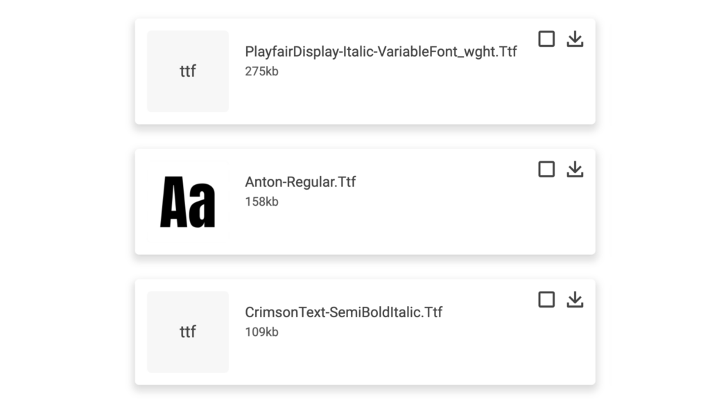 add thumbnail for your typography files