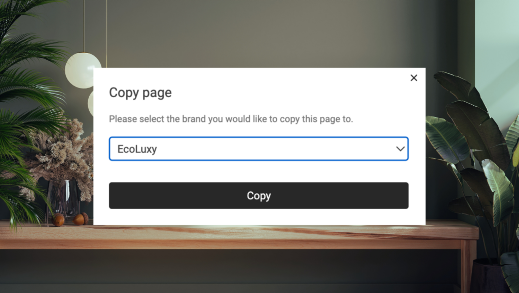 copy page tool in brandguide.io